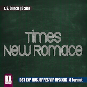 Times New Romace｜Fuente de bordado｜Todos los formatos BX｜Diseño de bordado a máquina｜Descarga instantánea Monograma Alfabeto Puntuación Números Letra｜183