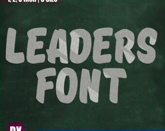 Leaders Font Embroidery Design, All Formats (Instant Download)