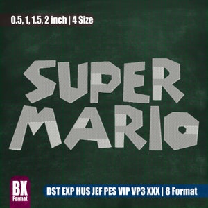 Fuente Super Mario｜Fuente de bordado｜Todos los formatos BX｜Diseño de bordado a máquina｜Descarga instantánea Monograma Alfabeto Puntuación Números Letra｜171