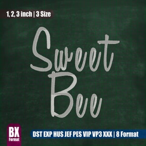 Sweet Bee Font｜Fuente de bordado｜Todos los formatos BX｜Diseño de bordado a máquina｜Descarga instantánea Monograma Alfabeto Puntuación Números Letra｜174