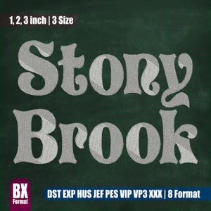 Fuente Stony Brook｜Fuente de bordado｜Todos los formatos BX｜Diseño de bordado a máquina｜Descarga instantánea Monograma Alfabeto Puntuación Números Letra｜168