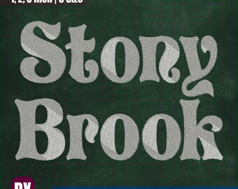 Stony Brook Embroidery Font | Machine Embroidery Design (Digital Download)