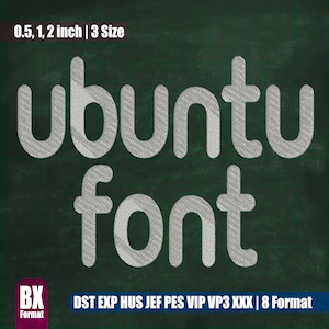 Ubuntu Font｜Embroidery Font｜All Formats BX｜Machine Embroidery Design｜Instant Download Monogram Alphabet Punctuations Numbers Letters｜188