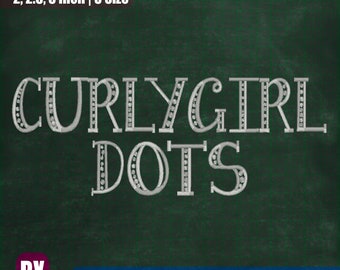 Curly Girl Dots Applique Embroidery Font (Digital Download)