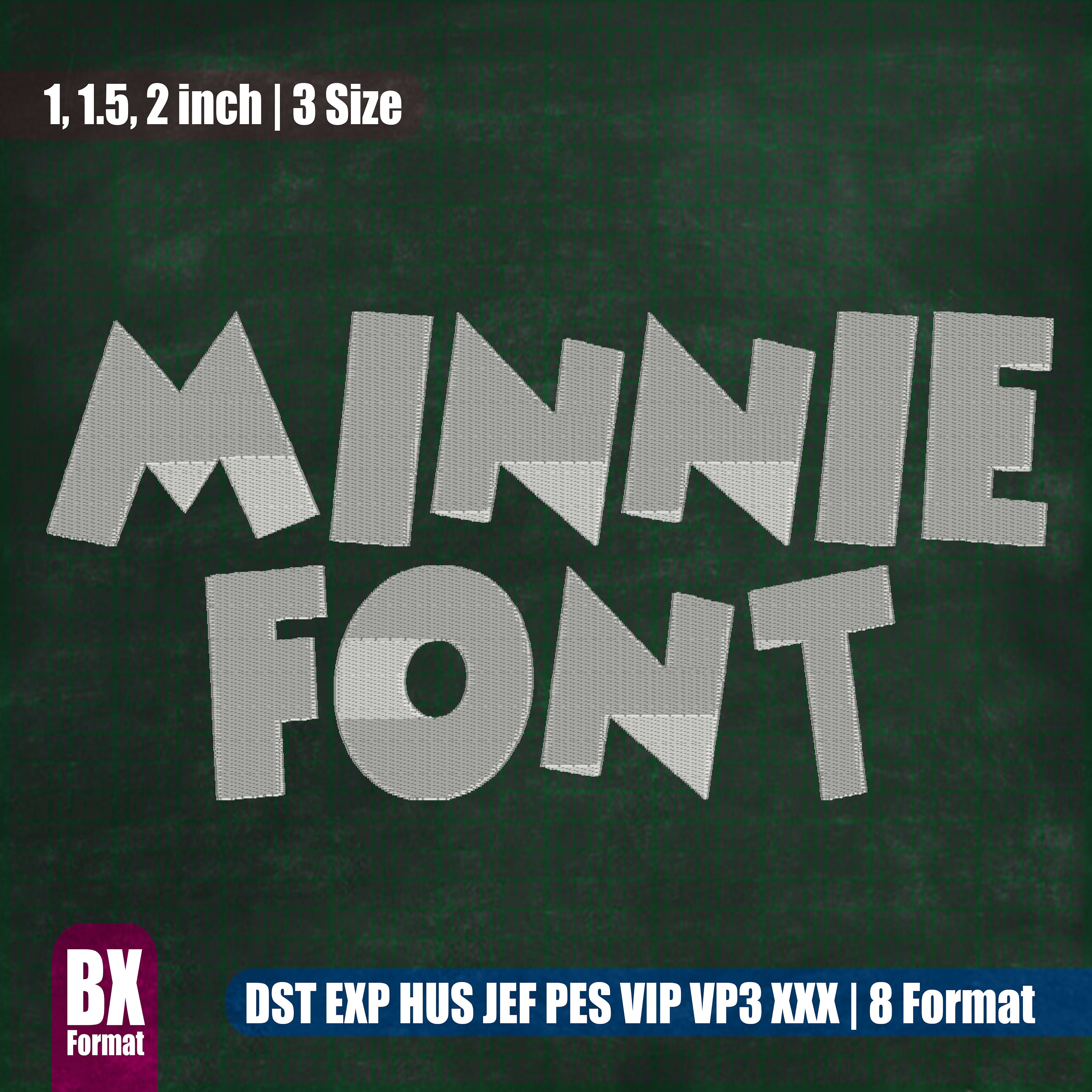 Minnie Embroidery Font, All Formats (instant Download) - Etsy