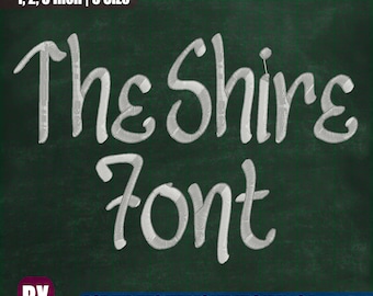 The Shire Embroidery Font, All Formats (Instant Download)