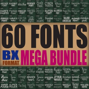 Top 60 Mega Bundle Embroidery Fonts｜BX Format｜Best Seller Package｜Instant Download Monogram Alphabet Punctuations Numbers Script Letters