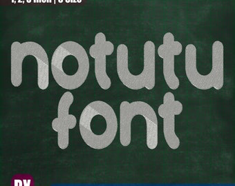 Notutu Embroidery Font, Monogram Alphabet (Instant Download)