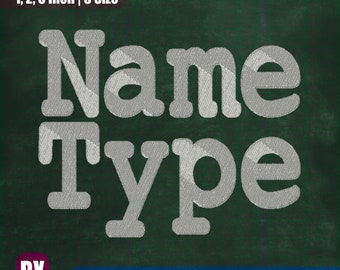 Name Type Embroidery Font, Machine Embroidery Design (Instant Download)