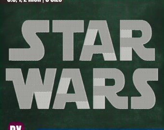Star Wars Embroidery Font, Machine Embroidery Design (Instant Download)