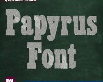 Papyrus Font Embroidery Design, All Formats (Instant Download)