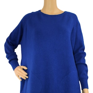 Ladies Italian Super Soft Side Button Detail Jumper with Pockets.