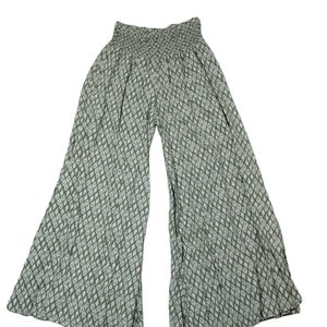 Pantalon large palazzo imprimé feuilles Pantalon palazzo pour femmes.