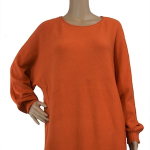 Rounded Hemline Soft Knit Jumper Winter Ladies Italian Lagenlook Round Neck with Pockets.