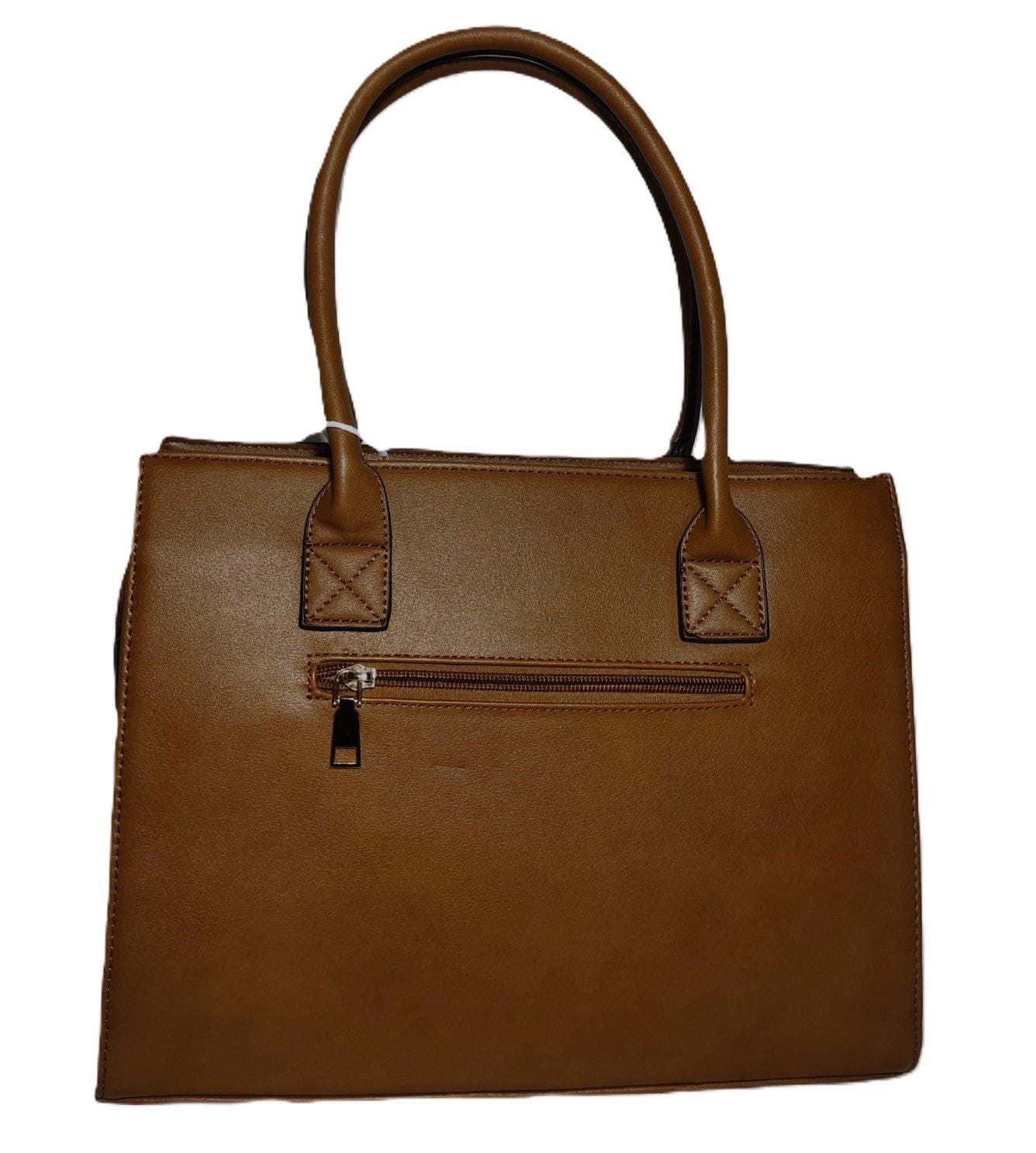 Long & Son Ladies Large Vegan Leather Turn-lock Design