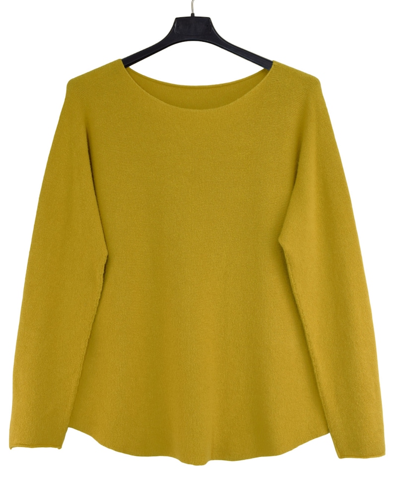 Ladies Italian Lagenlook Soft Plain Round Neck Short Jumper Etsy UK