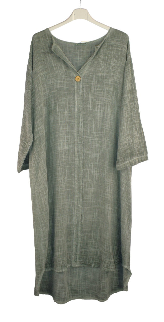 Oversized Cotton Tunic Lightweight Breathable Summer Dress