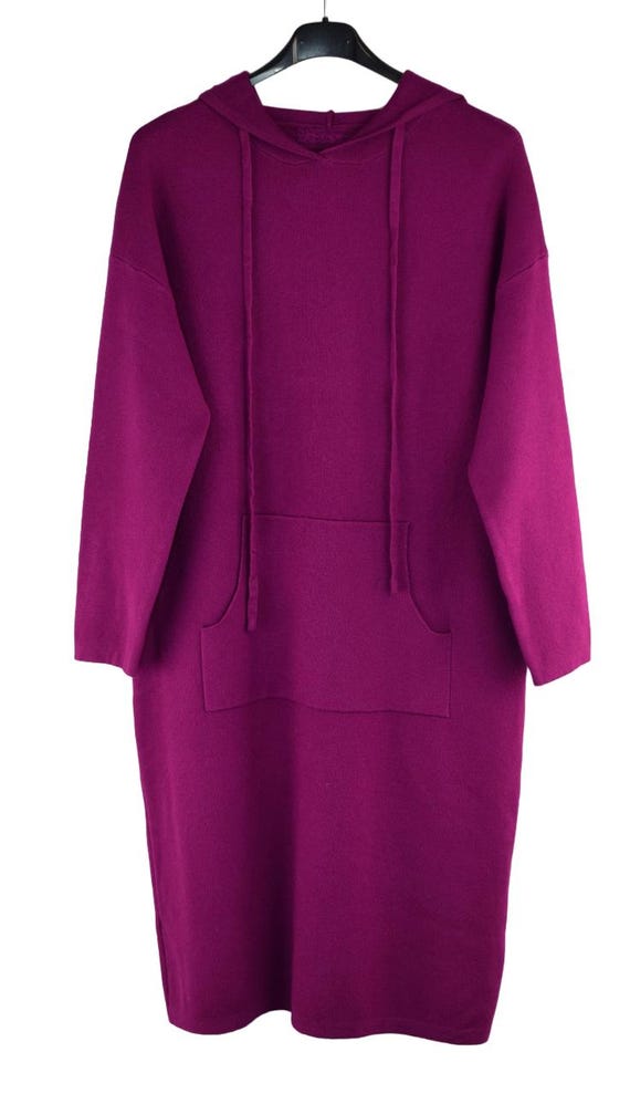 Italian Lagenlook Hooded Long Jumper Dress With Pockets Autumn / Winter  Collection. - Etsy UK