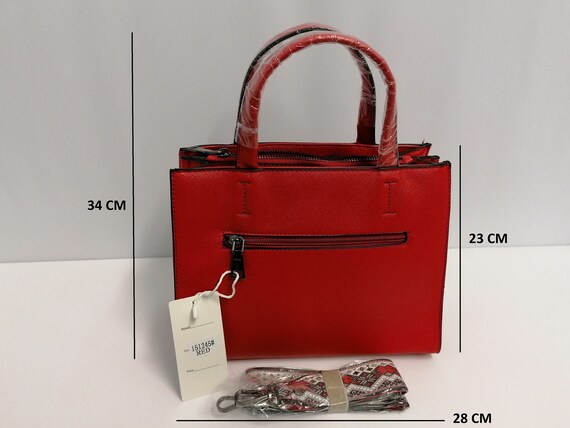 Long and Son Handbag with Silk Tie Pom Pom