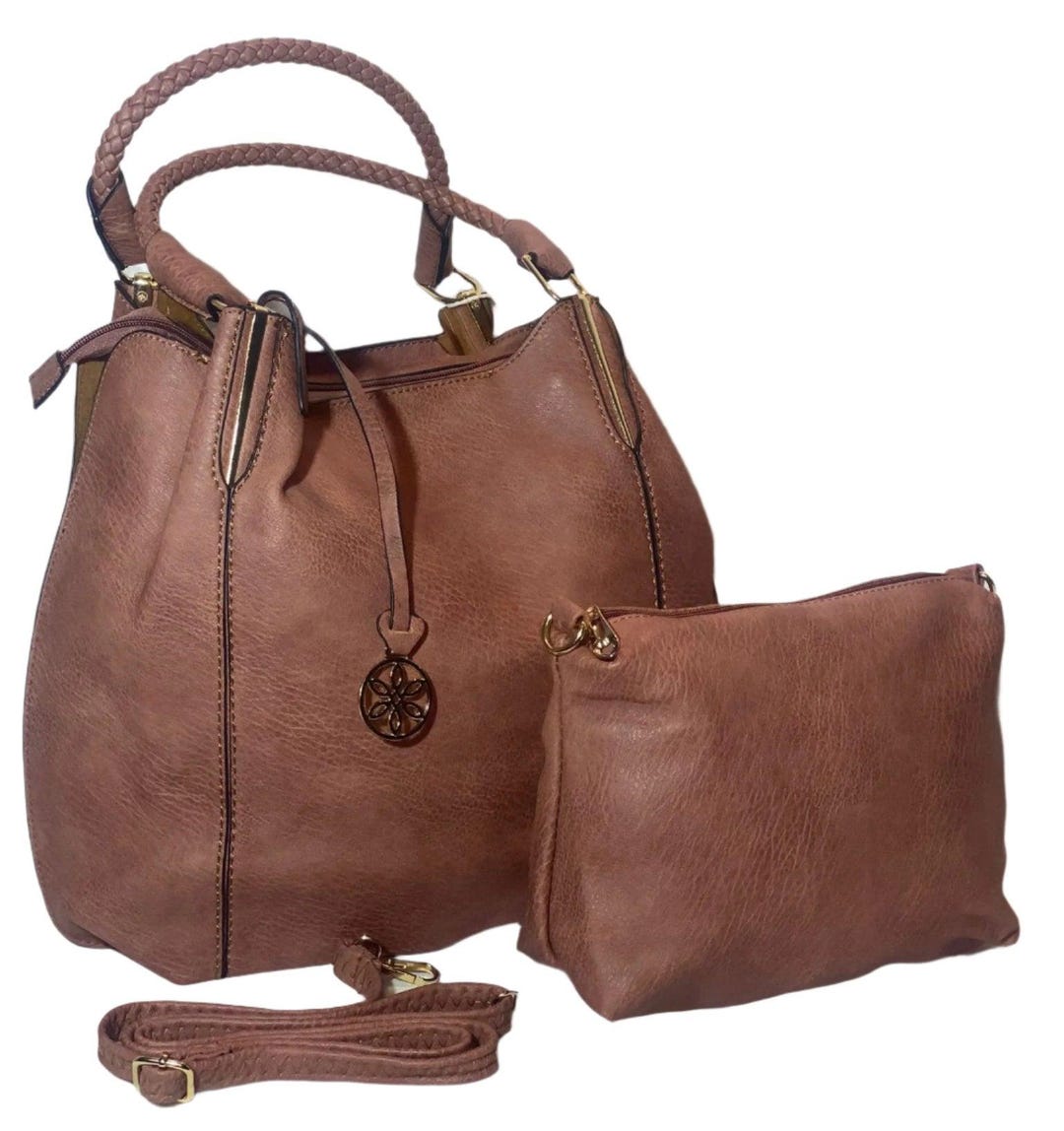 トートバッグ GENERAL IDEA WOMAN GNRL Eco Leather Tote Bag 5BMM170 Brown LARGE SHOULDER BAG, Oversize Leather Bag, Large