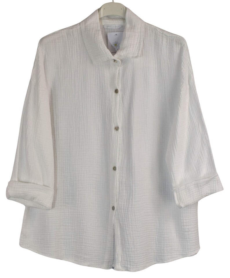 Plus Size Waffle Knit Button Up Collared Neck Shirt main image 1