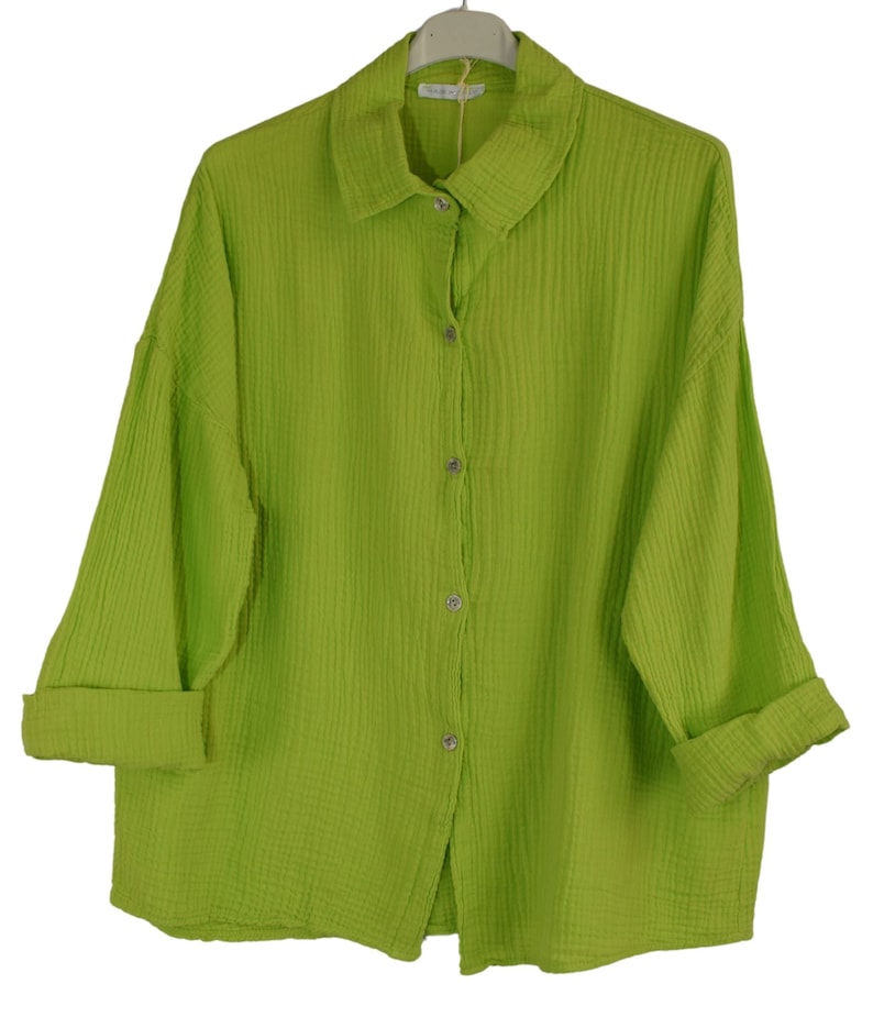 Waist-Fitting Cotton Woven Shirt