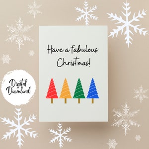 Herunterladbare Weihnachtskarte, Gay Karte, LGBTQ Grußkarte, Slay Queen, Pride Karte, druckbare Karte, Gay Urlaub, Einzigartige Karte, Lustige Karte