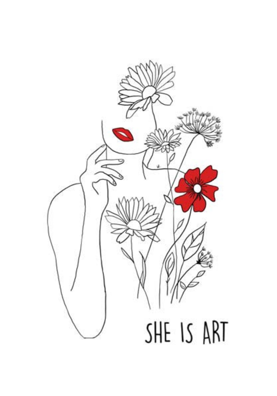 She is Art Digital Download Instant Download Printable Etsy