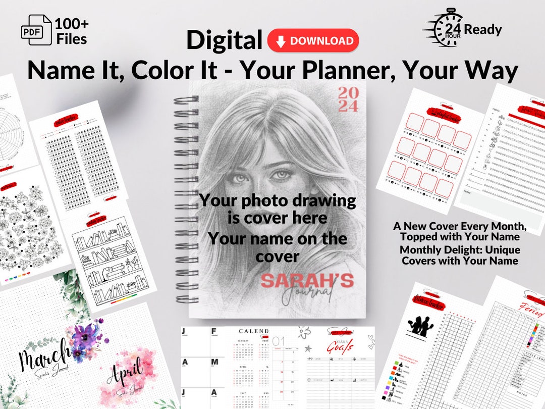 Custom Bullet Journal 2024 Mega Bundle Custom Planner Trackers Bundle ...