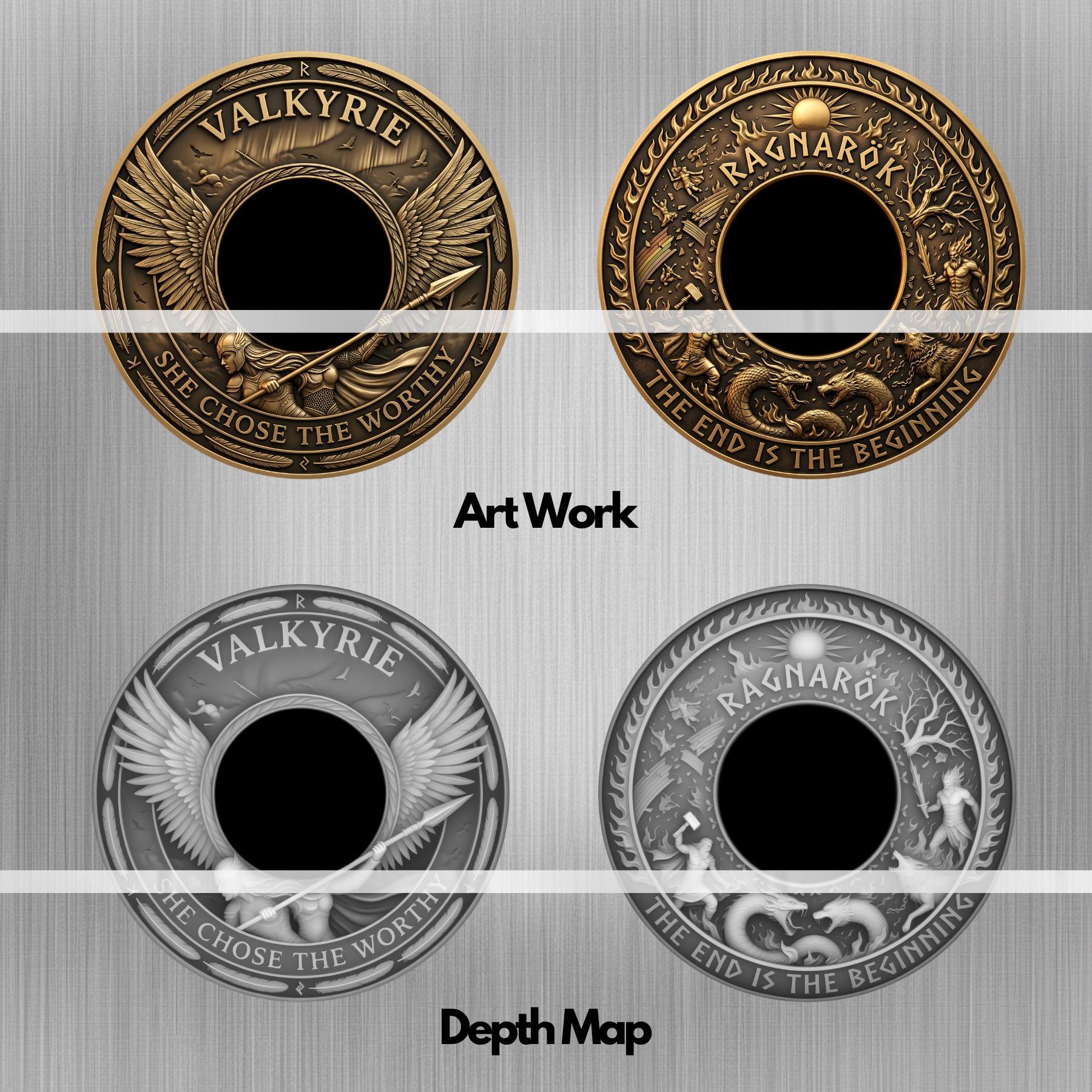 Viking Coin Frame Depth Map Bundle: 3D Embossing Depth Maps for Laser ...