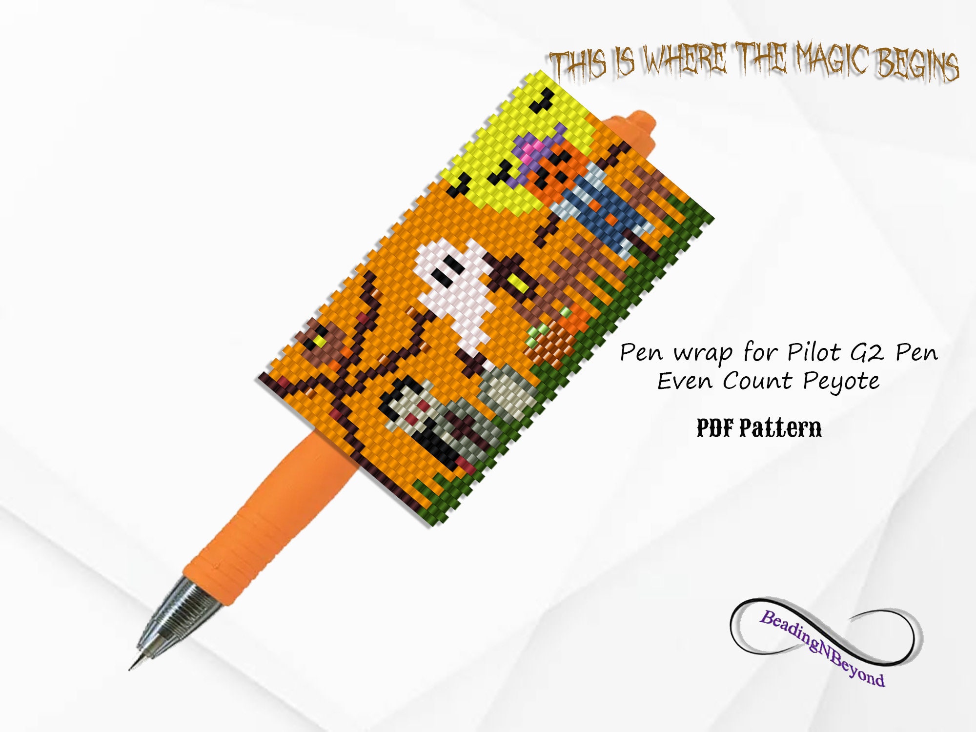 Halloween 7 bead pattern bead pen wraps Olegirabeadpatterns