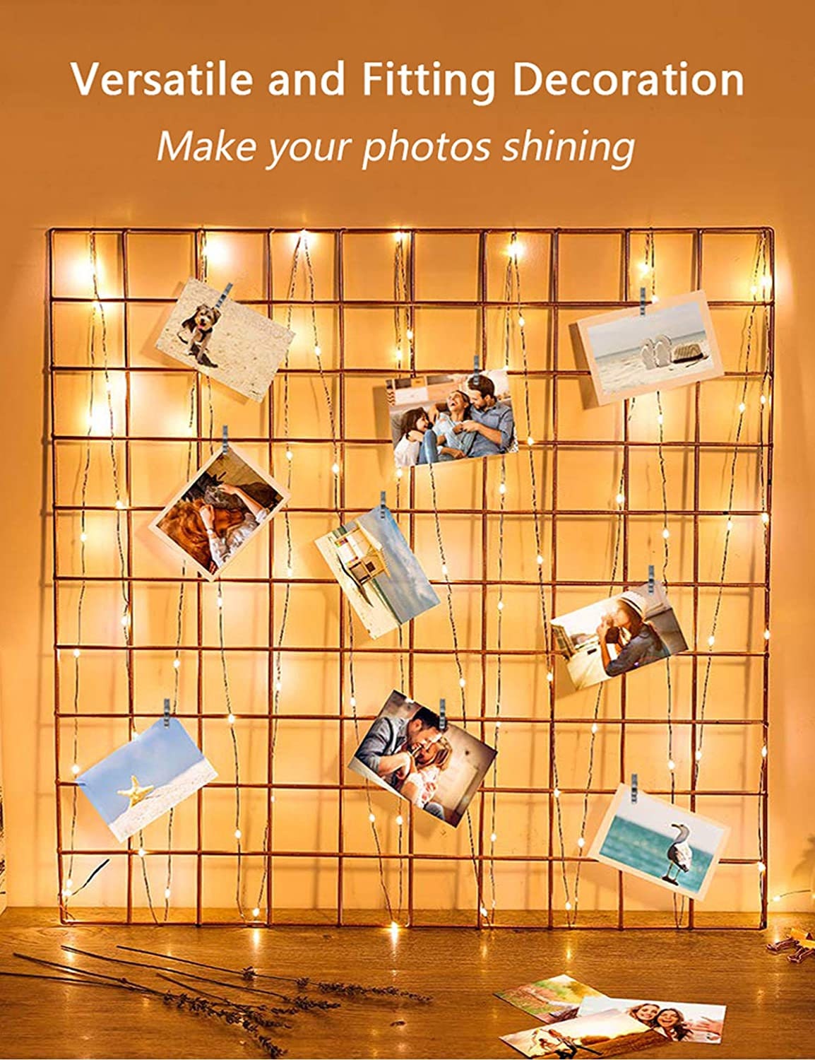 Photo Hanging Clips String, 50 LED Photo Clips String Lights 17ft Photo String Lights With Clips