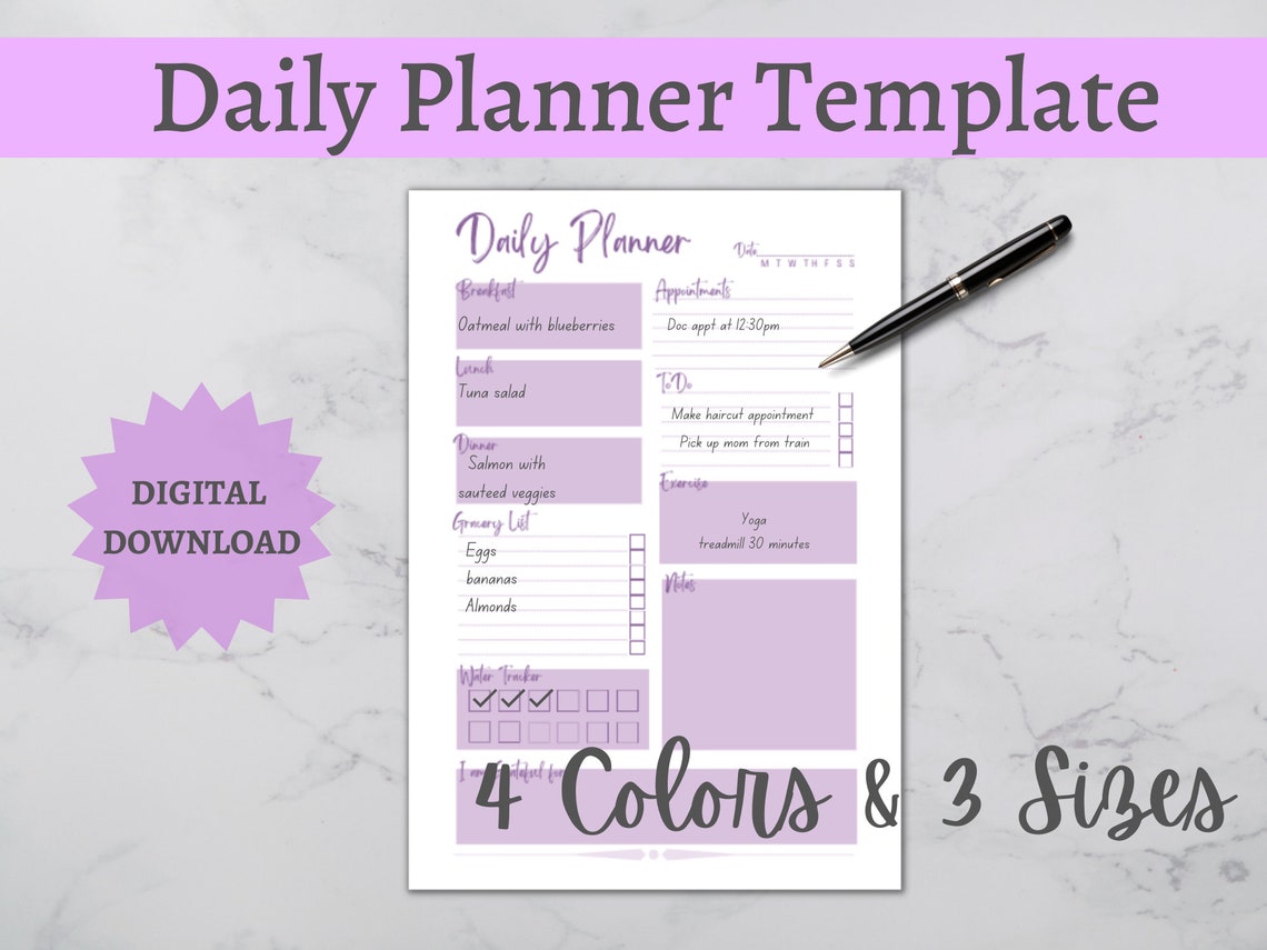 Printable Daily Planner Gratitude Practice Printable PDF - Etsy