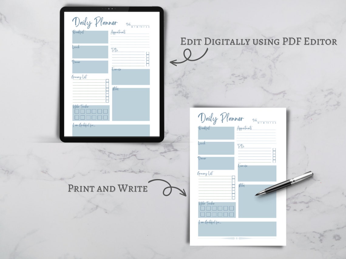 Printable Daily Planner Gratitude Practice Printable PDF - Etsy