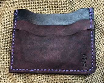 Leather credit card half wallet