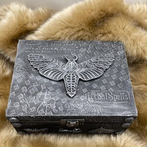 Moth box silver gothic fantasy