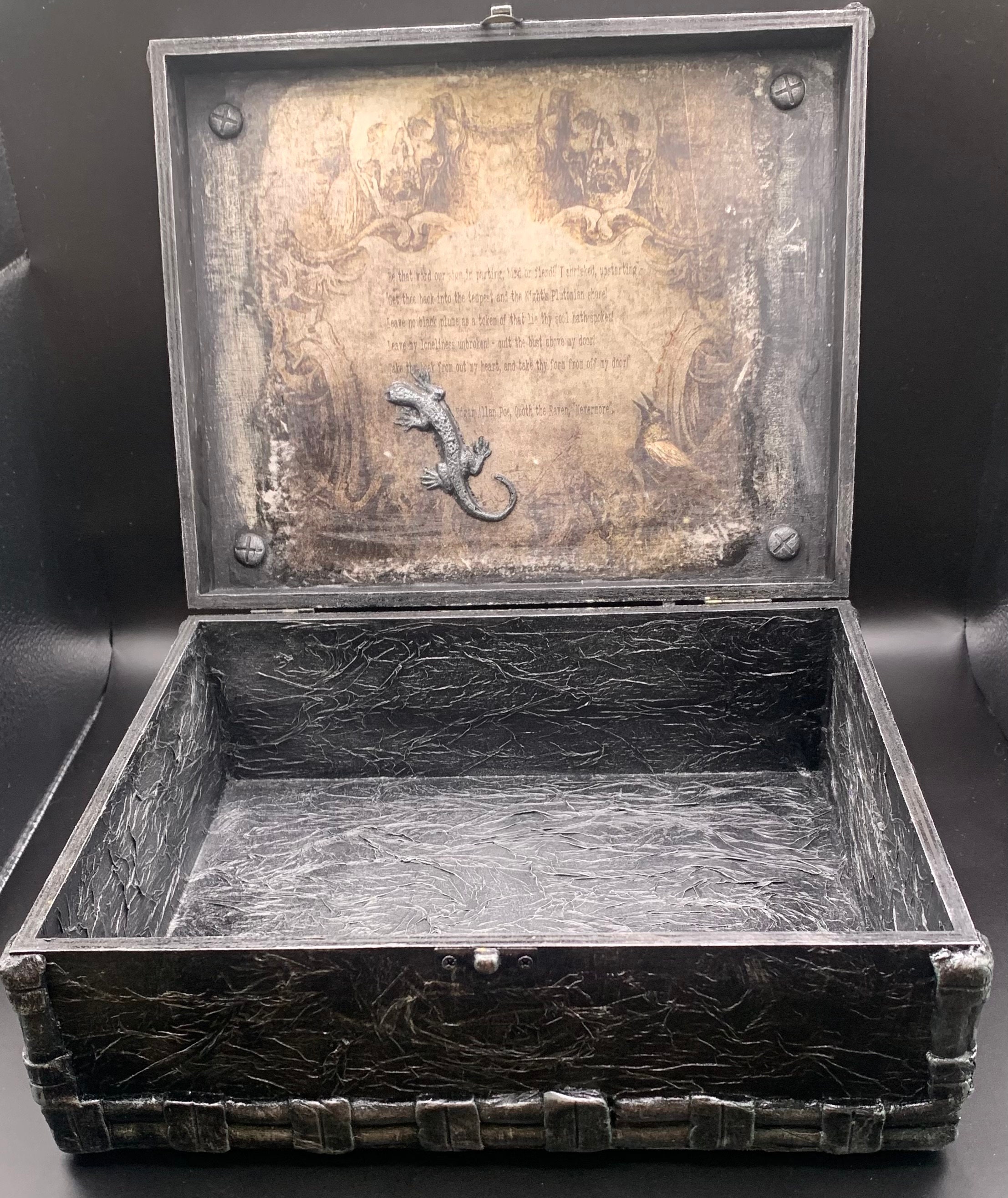 Demon Box Devil Box Black Silver Box Gothic Box Etsy UK