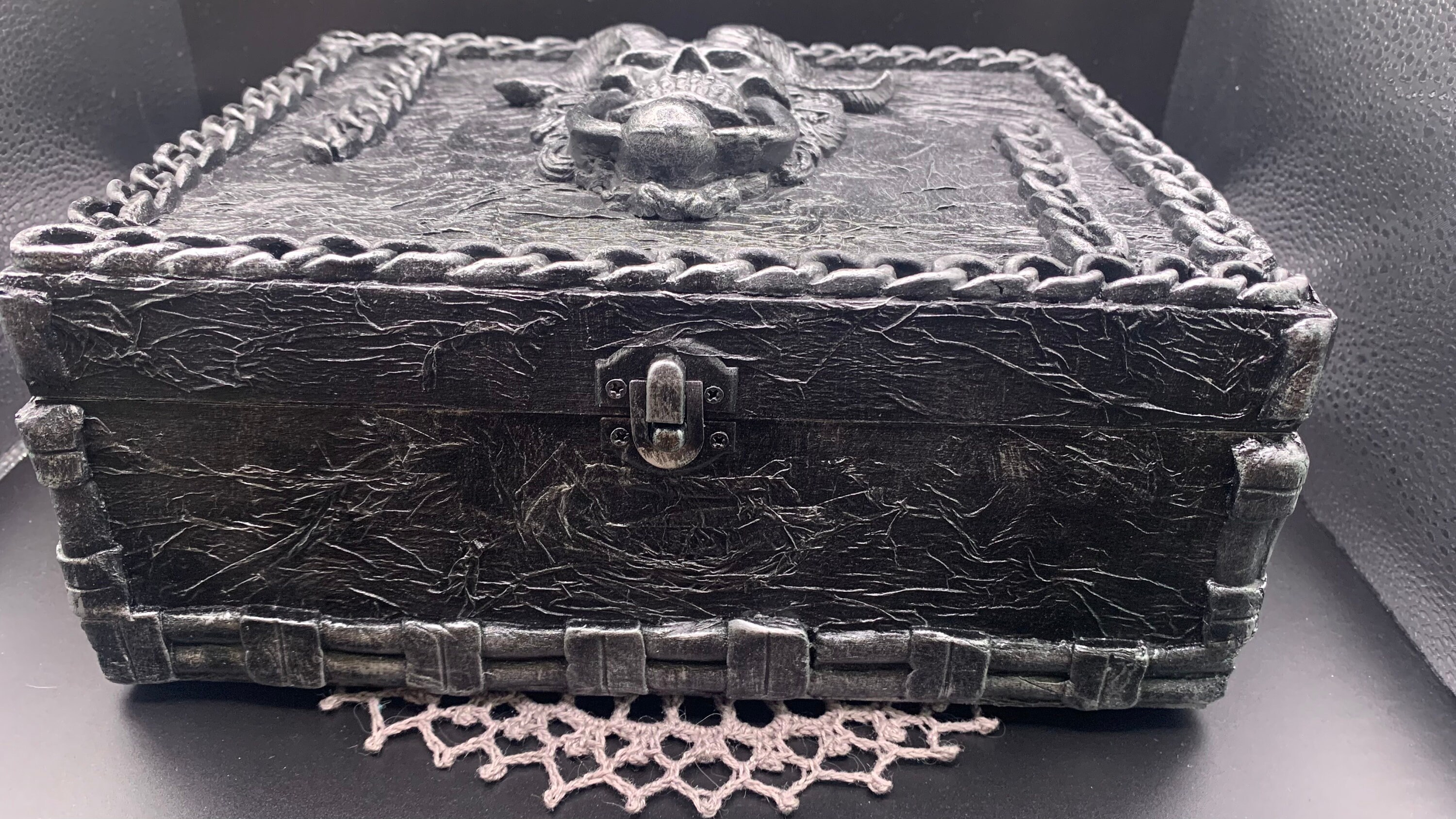 Demon Box Devil Box Black Silver Box Gothic Box Etsy UK