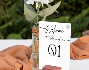 Table number wedding template | wedding table number | table number wedding | wedding table number signs