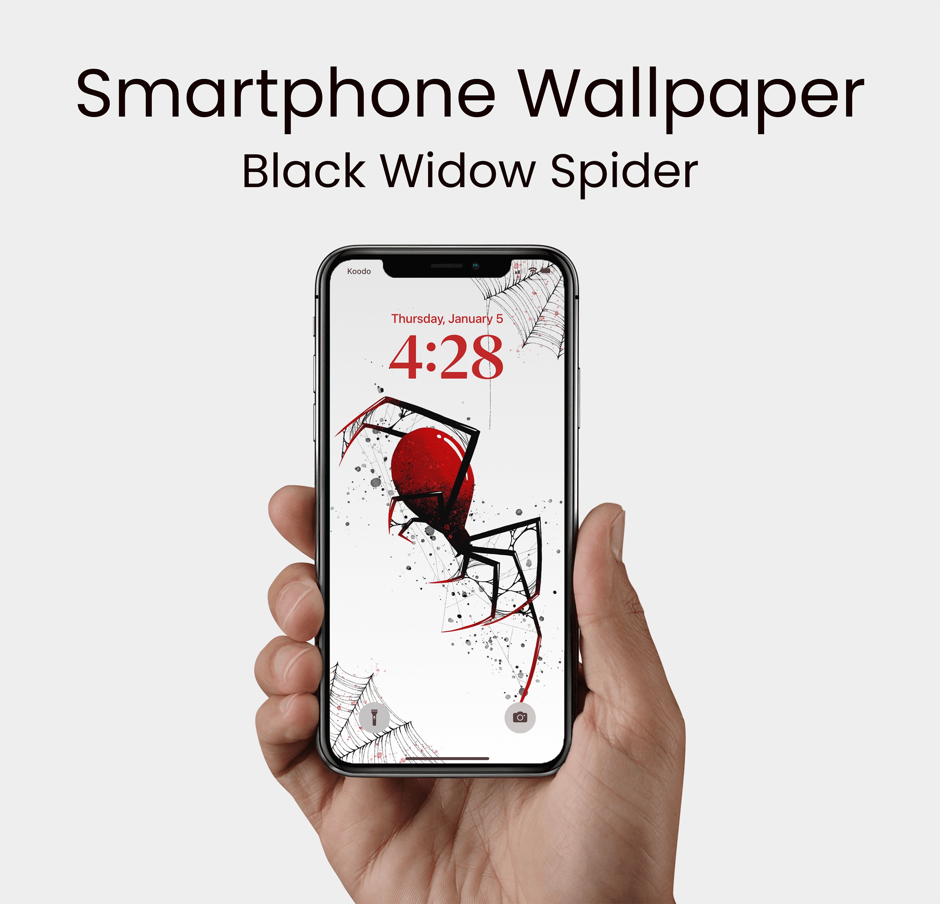 Instant Download Black Widow Spider Phone Background Wallpaper