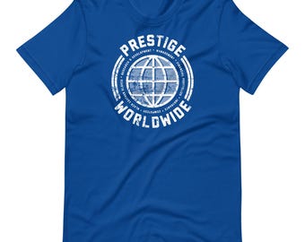 Camiseta con el logo de Prestige Worldwide – Camiseta con estampado divertido de película