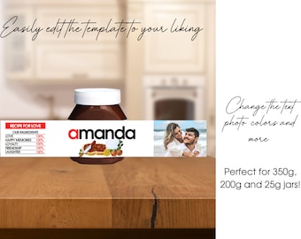 Easily Customizable Nutella Label Template