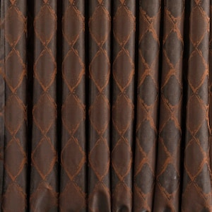 Patterned Custom Panel Curtains for Window, Pleated Decorative Bedroom Design Curtains, Luxury Dining Room Curtains, Personalized Home Decor