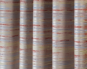 Cortinas de rayas multicolores de tamaño personalizado, paneles contemporáneos para sala de estar, cortinas rosas para dormitorio, regalo de inauguración de la casa.