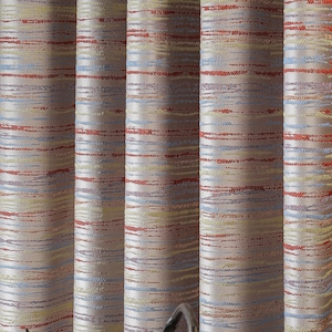 Custom Size Multi Colored Stripe Curtains, Contemporary Drapery Panels for Living Room, Pink Home Decor Bedroom Curtains, Housewarming Gift