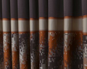 Cortina de rayas de lujo de tamaño personalizado para decoración del hogar, cortina de sala de estar de diseño moderno multicolor, par de paneles de cortina de ventana, regalo de inauguración de la casa