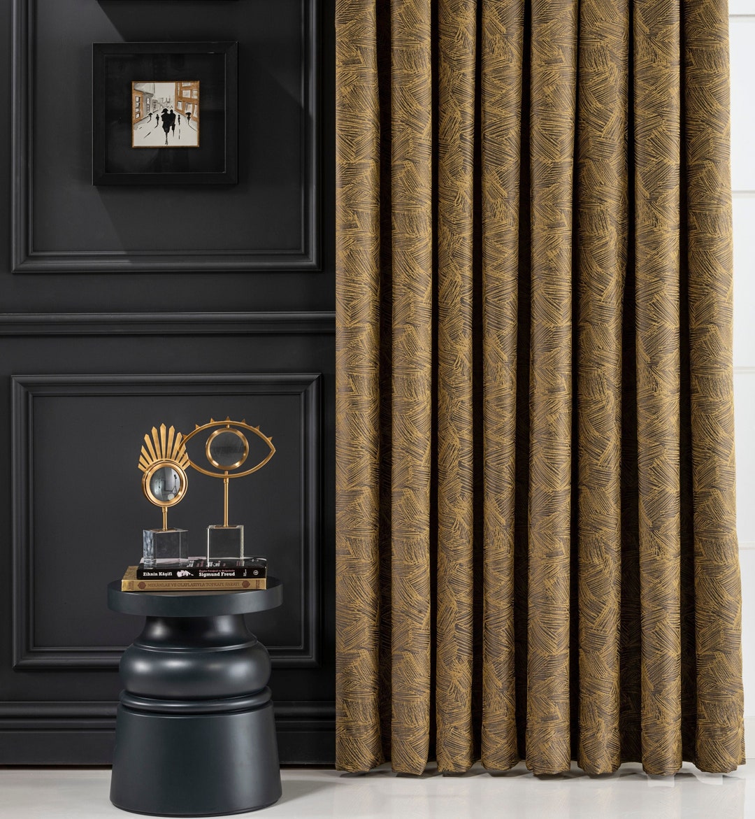 Custom Luxury Modern Drapery Panels for Living Room, Home Decor Panel