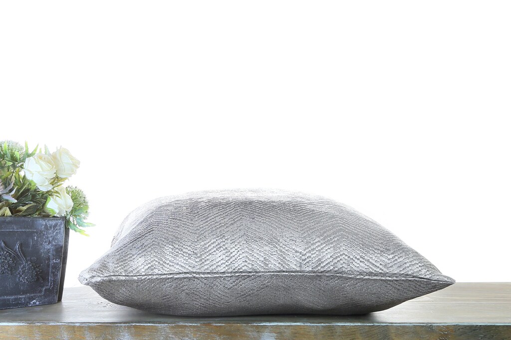 Xinrjojo Federe Per Cuscino 45x45 Cm - Set Da 2 - Colore Grigio Argento In Tessuto Scamosciato - Cerniera Nascosta, Morbide