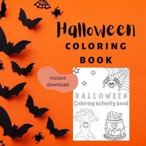 Livre d&#39;activités de coloriage d&#39;Halloween pour les enfants Trick or Treat Pages cadeaux Calmant l&#39;expression de soi préscolaire Activité créative