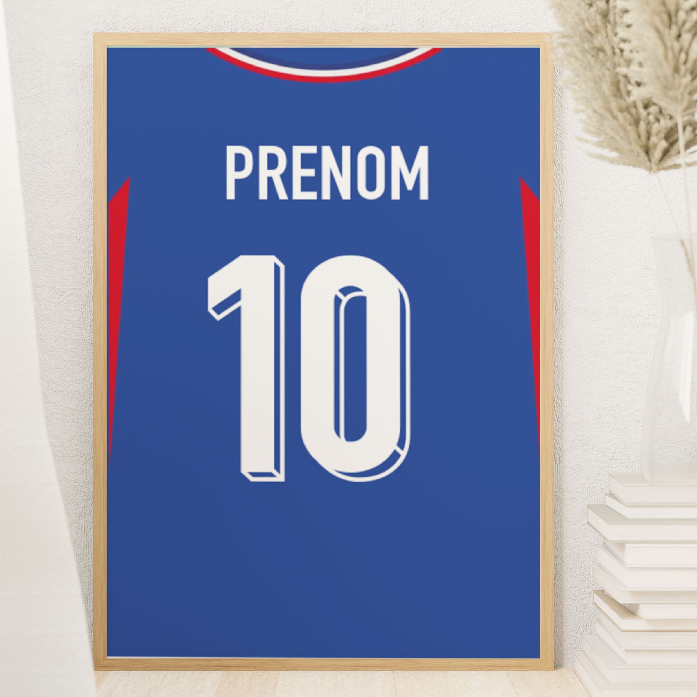 Personalized France Football Shirt Poster - French Team - Gift idea for a football fan